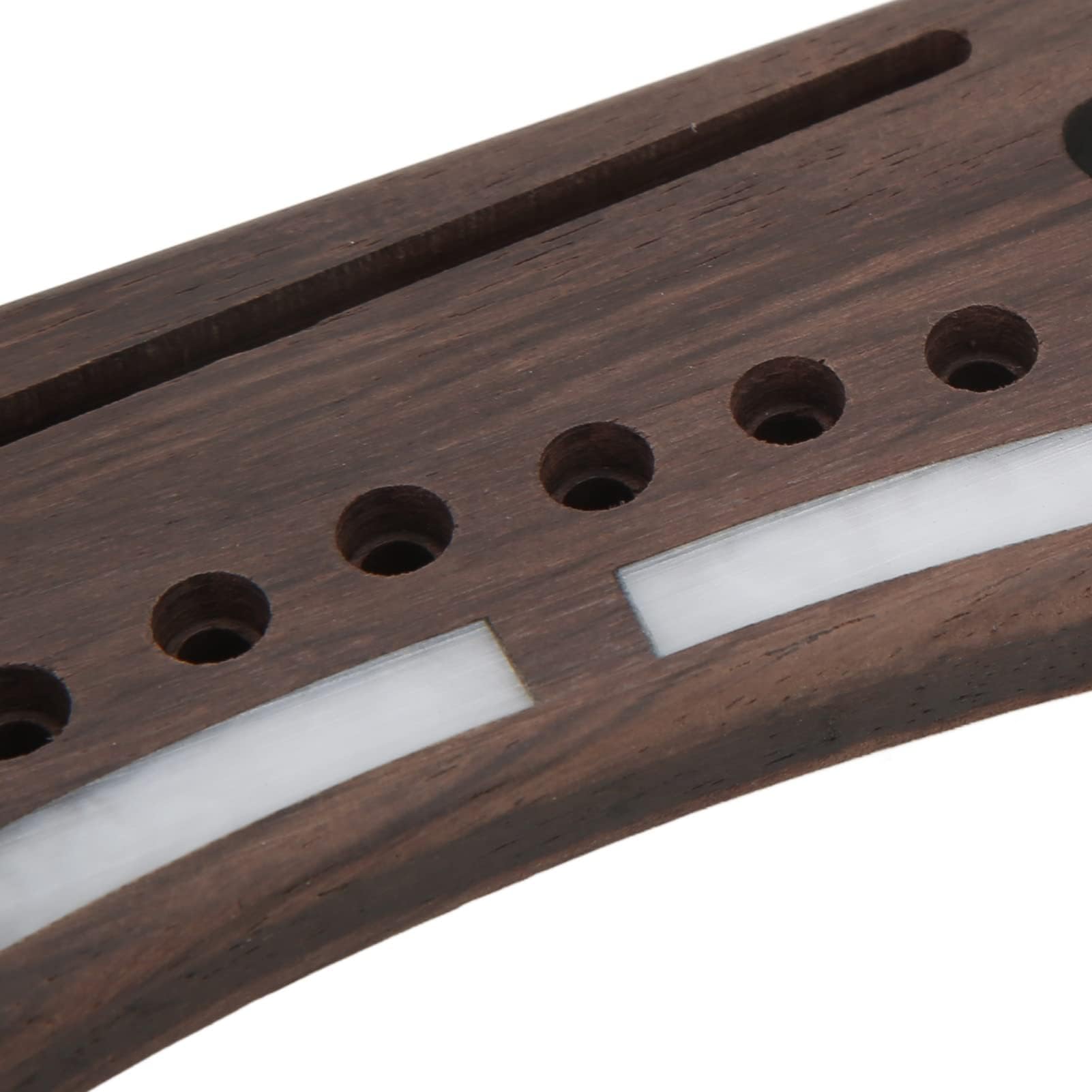 1PCS Rosewood Acoustic Guitar Bridge for 6 String Acoustic Top Loading Bridge 6 String Bridge Saddle Guitar Bridges Replacement Wood Guitar Bridge Accessories