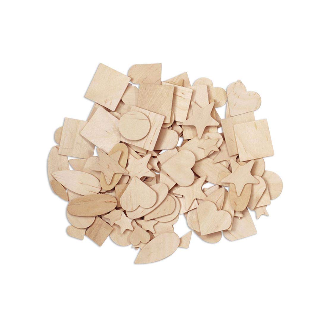 Creativity Street Natural Wood Shapes - 1000 Piece Assortment