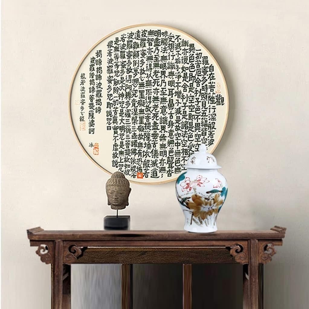 Food Storage Jar,Decorative Jar Ginger Jar Vase Decor Ginger Jars Decorative Jars Oriental Decor Temple Jar Ceramic Jar Tea Storage Container Tins Floral Ginger Jars Storag,A-22 * 39Cm