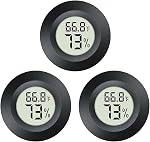 2pcs Indoor/Outdoor Hygrometer Thermometer Mini Digital LCD Monitor Humidity Meter Gauge Temperature for Humidifiers Dehumidifiers Greenhouse Reptile 3D Printer Fahrenheit/Celsius(℉/℃)