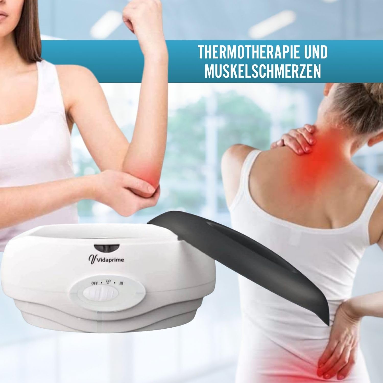 OrtoPrime Paraffinbad für Hände und Füße – 3L Wachsbad für Parafintherapie bei Arthrose & Schmerzen – Professionelles Paraffin Handbad – Parafinbad für Reha, Pflege & Thermotherapie