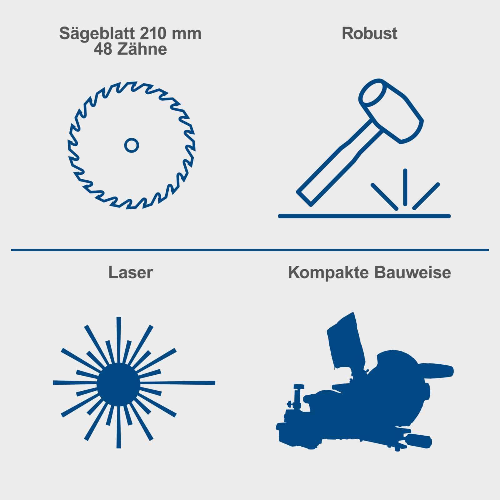 Scheppach Kappsäge HM80L mit Laser | Schnitthöhe 60mm | Schnittbreite 120mm | 1500W | Sägeblatt-Ø 210mm 24Z | beidseitig schwenkbarer Sägekopf | Gehrungssäge | Werkstückauflage & Spanner (HM80L 2024)