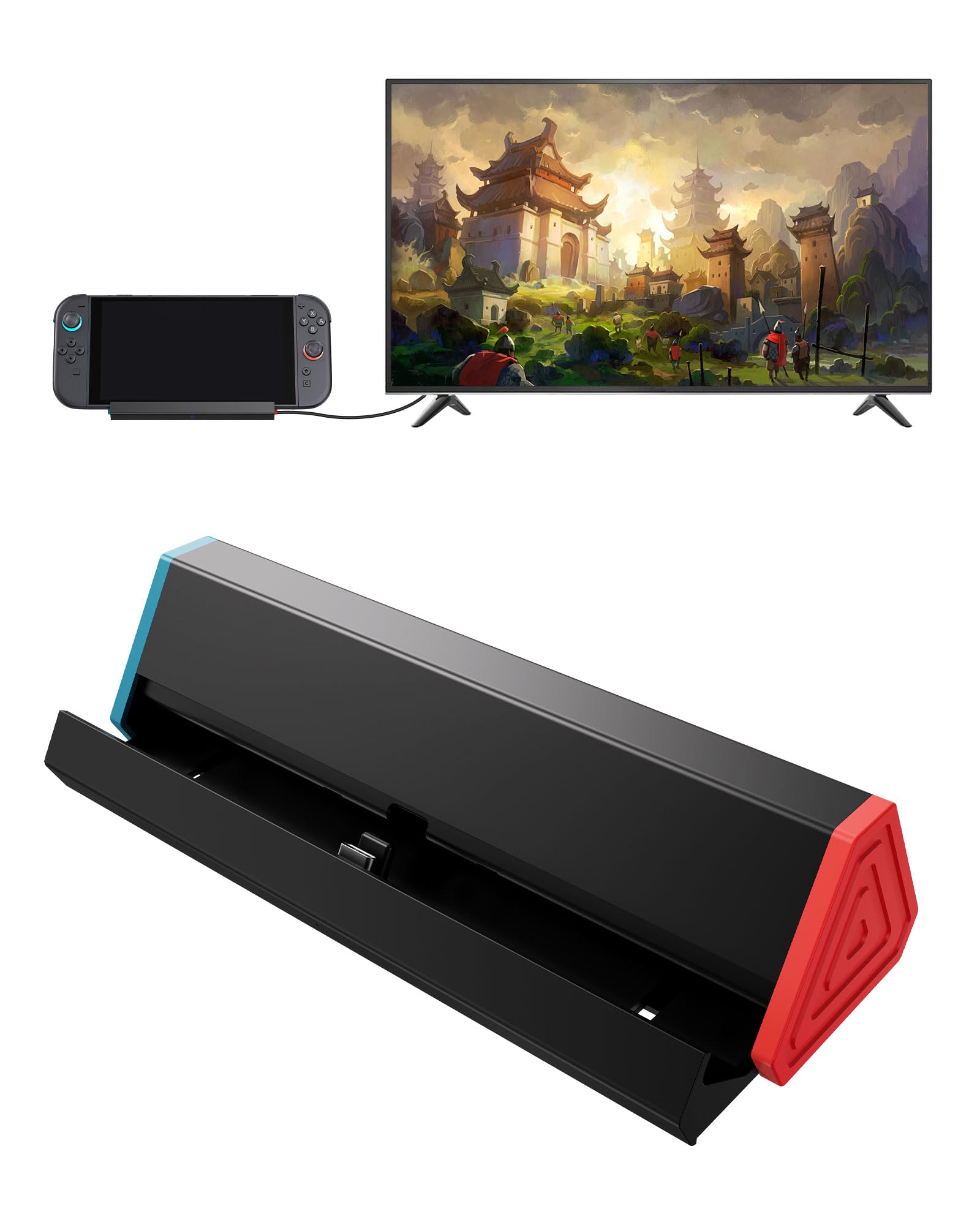 Antank Switch 2 TV Dock Compatible Uniquement avec Nintendo Switch 2 | Alliage D'aluminium Rétractable Portable Switch 2 Chargeur Station Support avec 4K@120Hz HDMI Sortie/100W Entrée/USB Port
