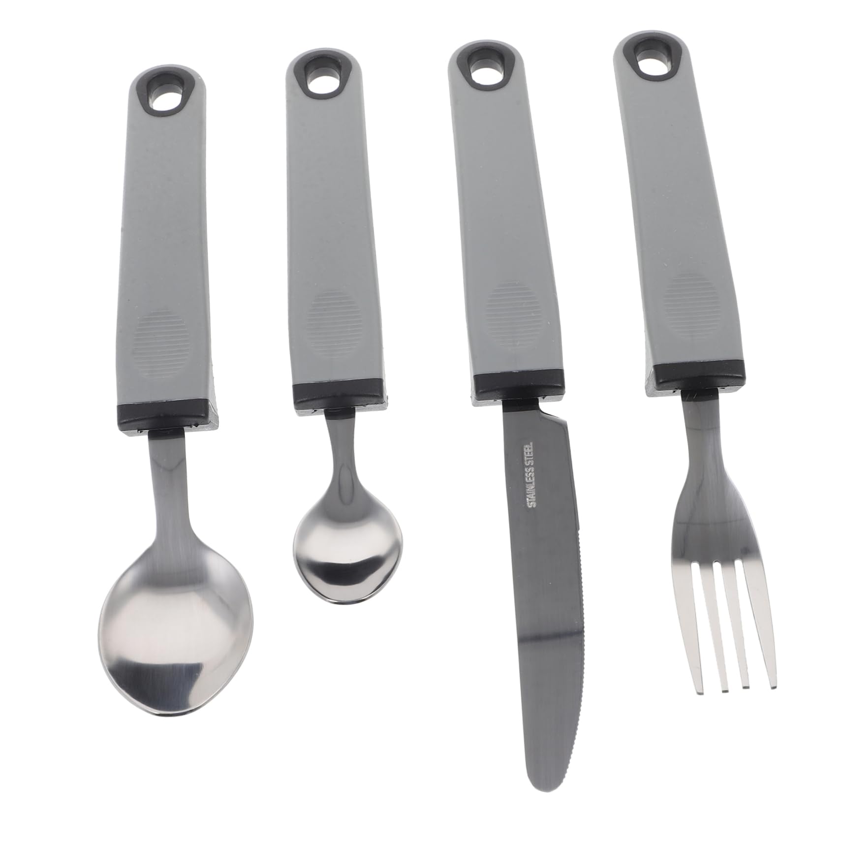 Juego de Utensilios Portátiles Diseño Seguro y Mango Antideslizante Adaptables para Personas Mayores Adecuado para Uso en Casa
