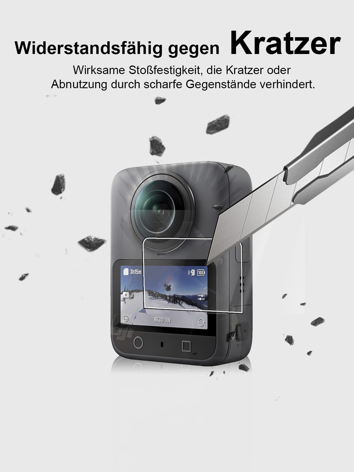3 opakowania folii ochronnej do kamery panoramicznej DJI osmo 360 9H, szkło hartowane, ochrona przed zadrapaniami, odciskami palców, bez pęcherzyków powietrza, przezroczysta HD