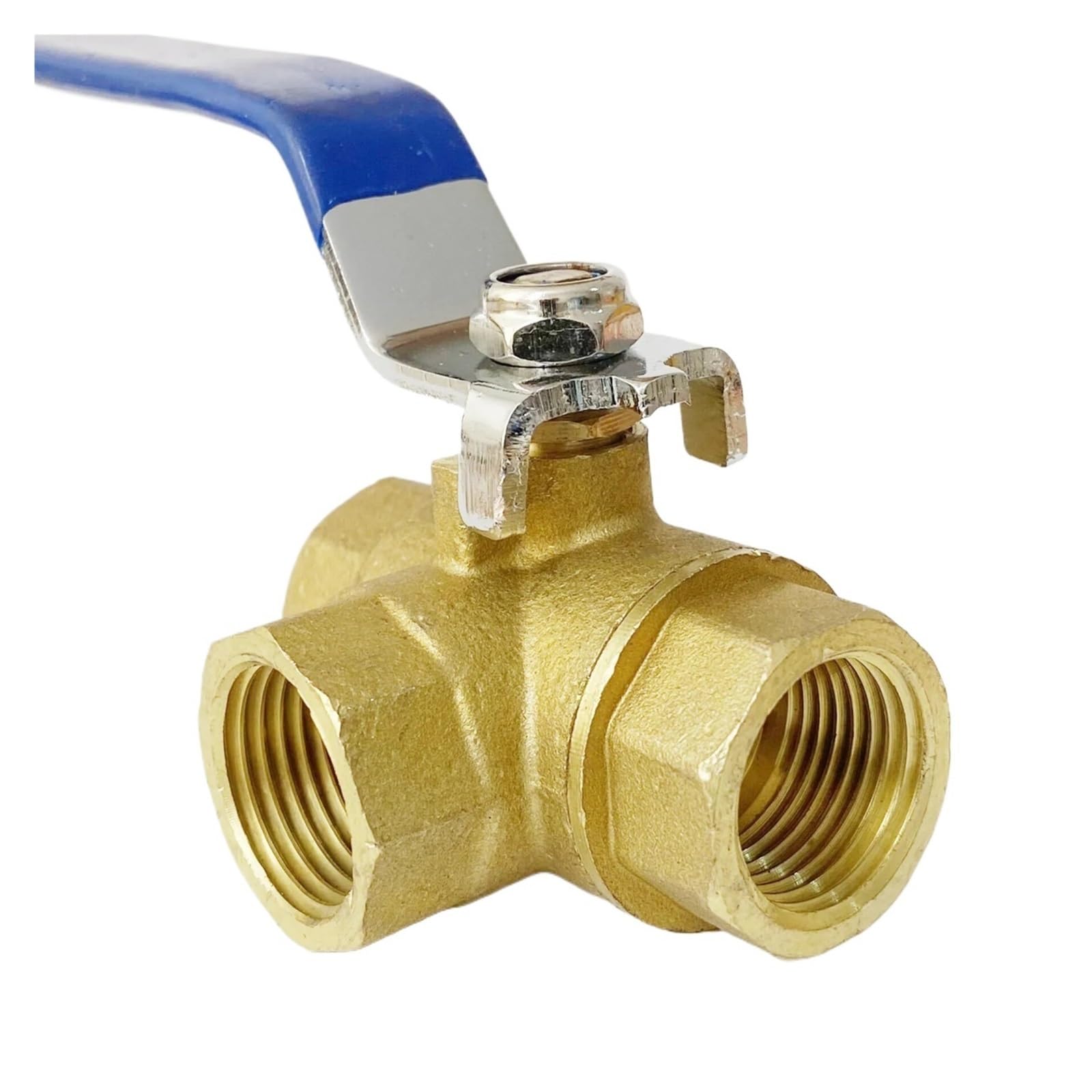 Connecteur à bille 3 voies en laiton 1" avec filetage femelle de haute précision hydraulique
