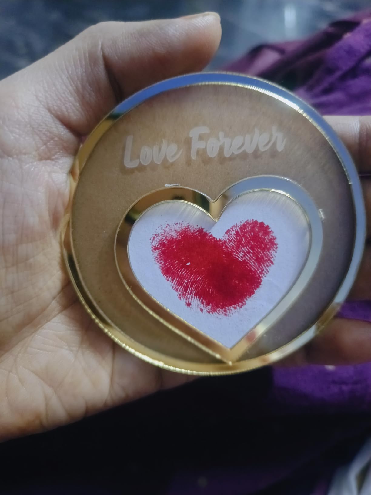 Personalized Love Keepsake | Heart Shape Acrylic Couple Frame-image-1