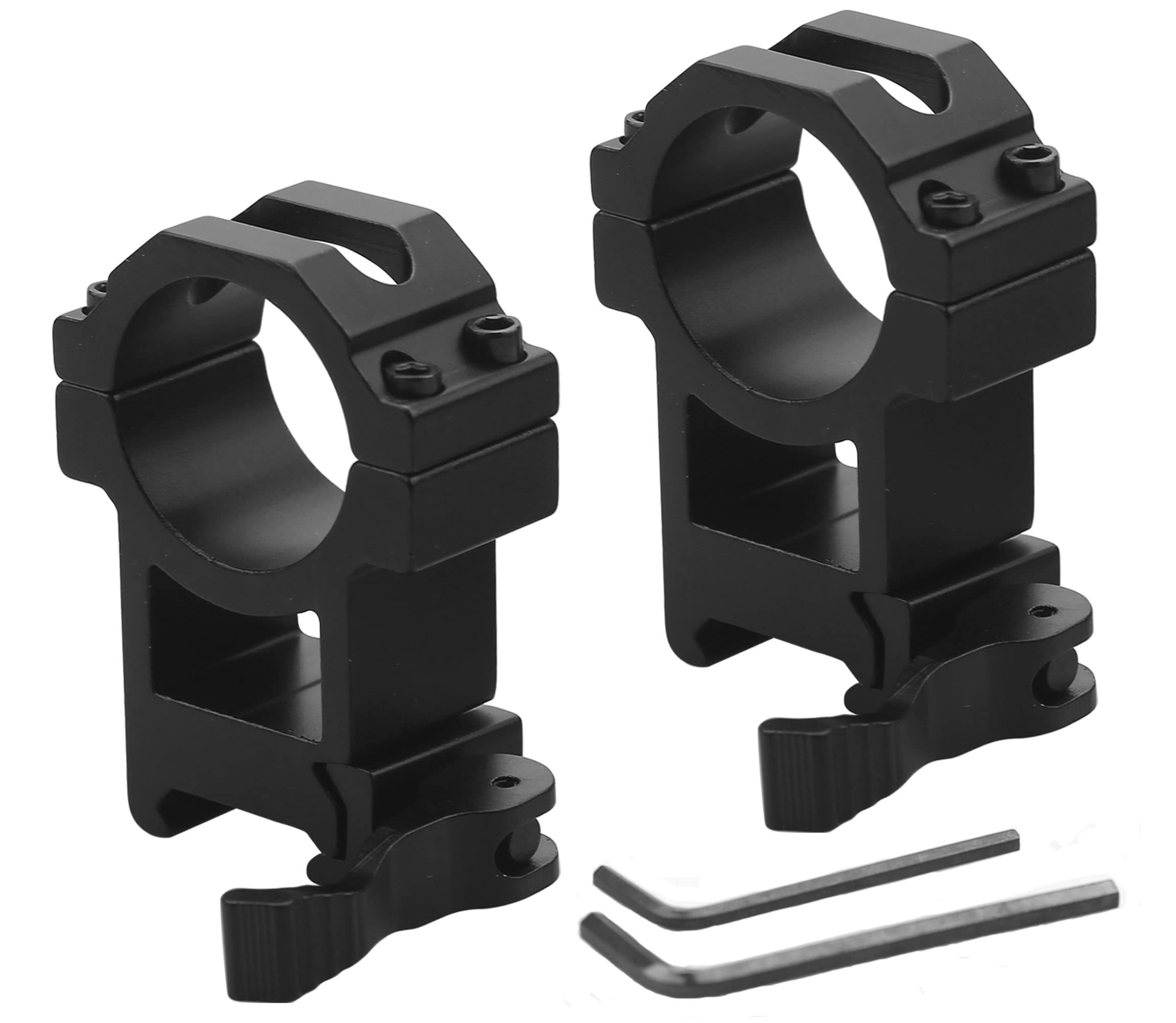 30mm Riflescope Rings Quick Release Picatinny Scope Rings with Quick Detach High/Medium Profile