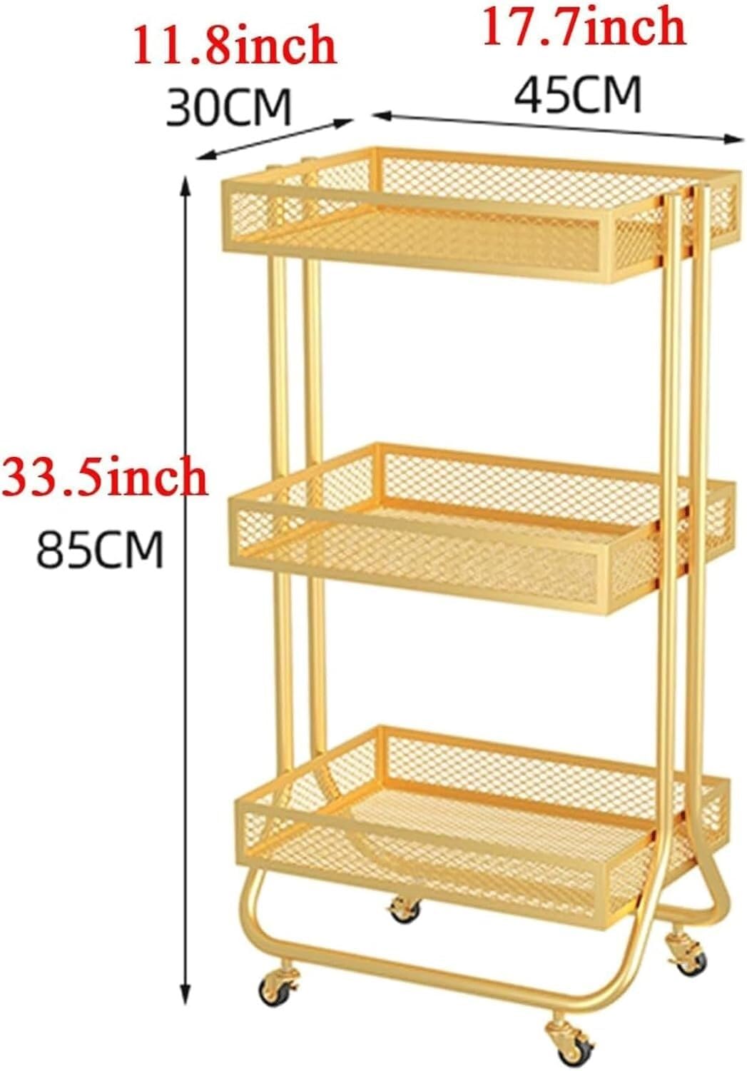 Carrello for Salone Carrello for Salone a 3 Livelli Carrello for Ferro Carrello con guardavia rialzata Carrello for Salone con rotelle Carrello for Salone(Gold)