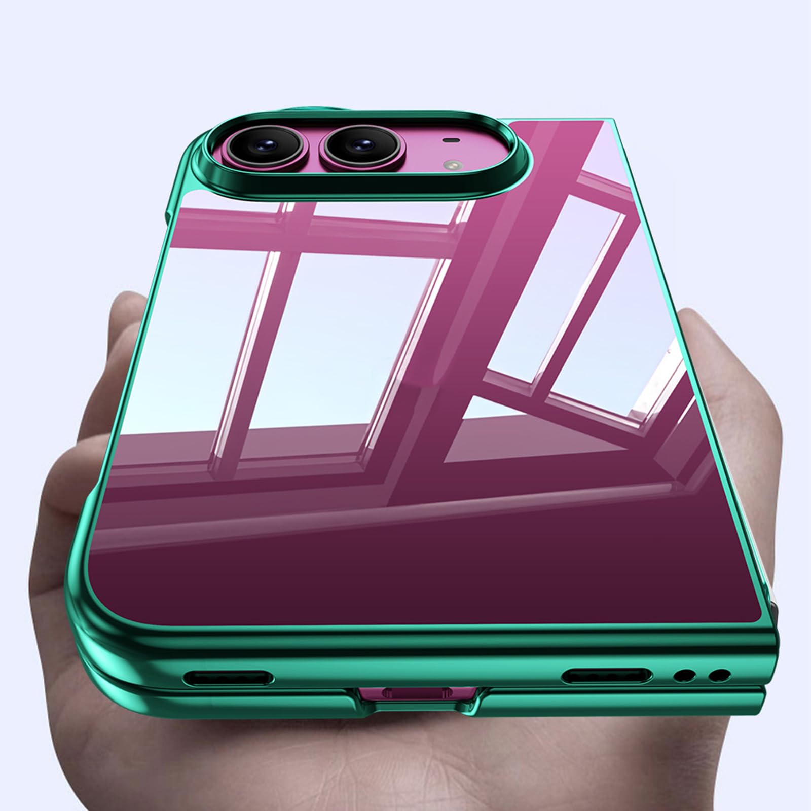 Delgado Funda para iPhone Duo, Lujo Galvanizar Claro Protección Carcasa