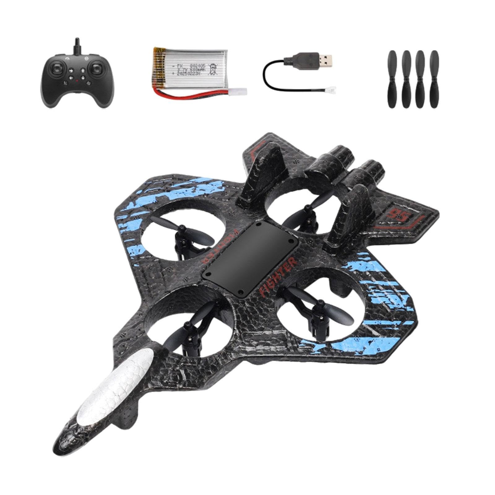 TISHITA Avión Teledirigido Avión RC Fija Planeador Espuma Aeronave Sin Cámara con Izquierda Y Derecha Subir Y Bajar Modo Alto Y Bajo Parada de Emerge, Azul
