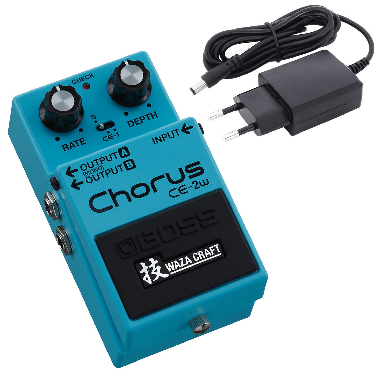 Boss CE-2W Waza Craft - Dispositivo per effetti stereo, pedale + alimentatore di rete Keepdrum