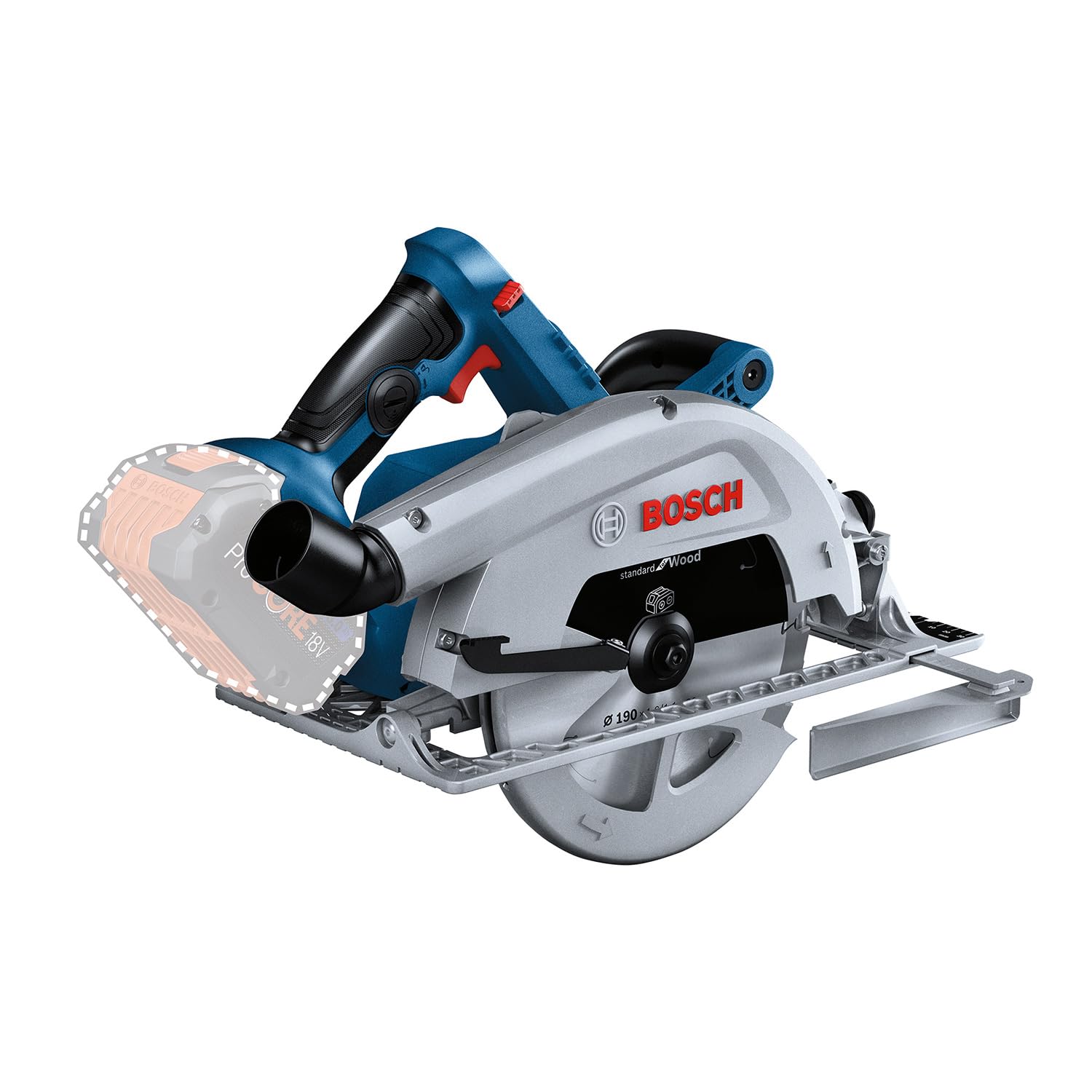 Bosch Professional 18 V firmy Bosch: akumulatorowa pilarka tarczowa GKS 18V-68 (1x prowadnica równoległa)