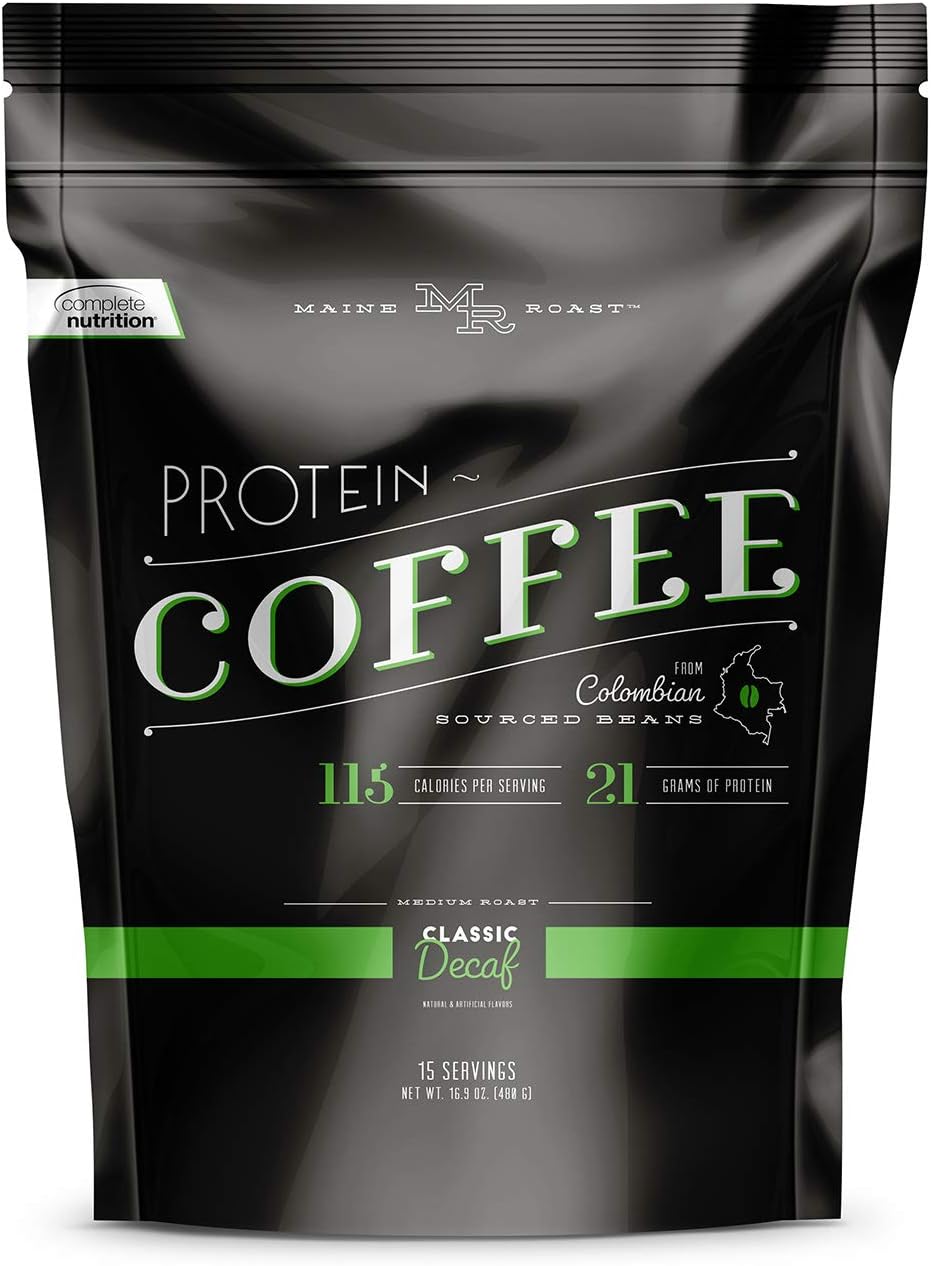 Complete Nutrition Maine Roast Coffee Flavored Protein Shake, No Added Caffeine, Whey Protein Powder/Colombian Coffee, Low Carb, Keto Friendly, 16.8 Oz Pouch, 15 Servings