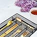 Halter Silverware Tray, Cutlery Tray, Flatware Tray Organizer, Steel Mesh Silverware Organizer, Kitchen Utensil Drawer Organizer with Non Slip Base, Cutlery Organizer in Drawer, Set of 2 (Small)
