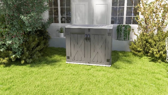 Amazon.com : DWVO Outdoor Storage Shed, Weatherproof Resin, 35 Cu