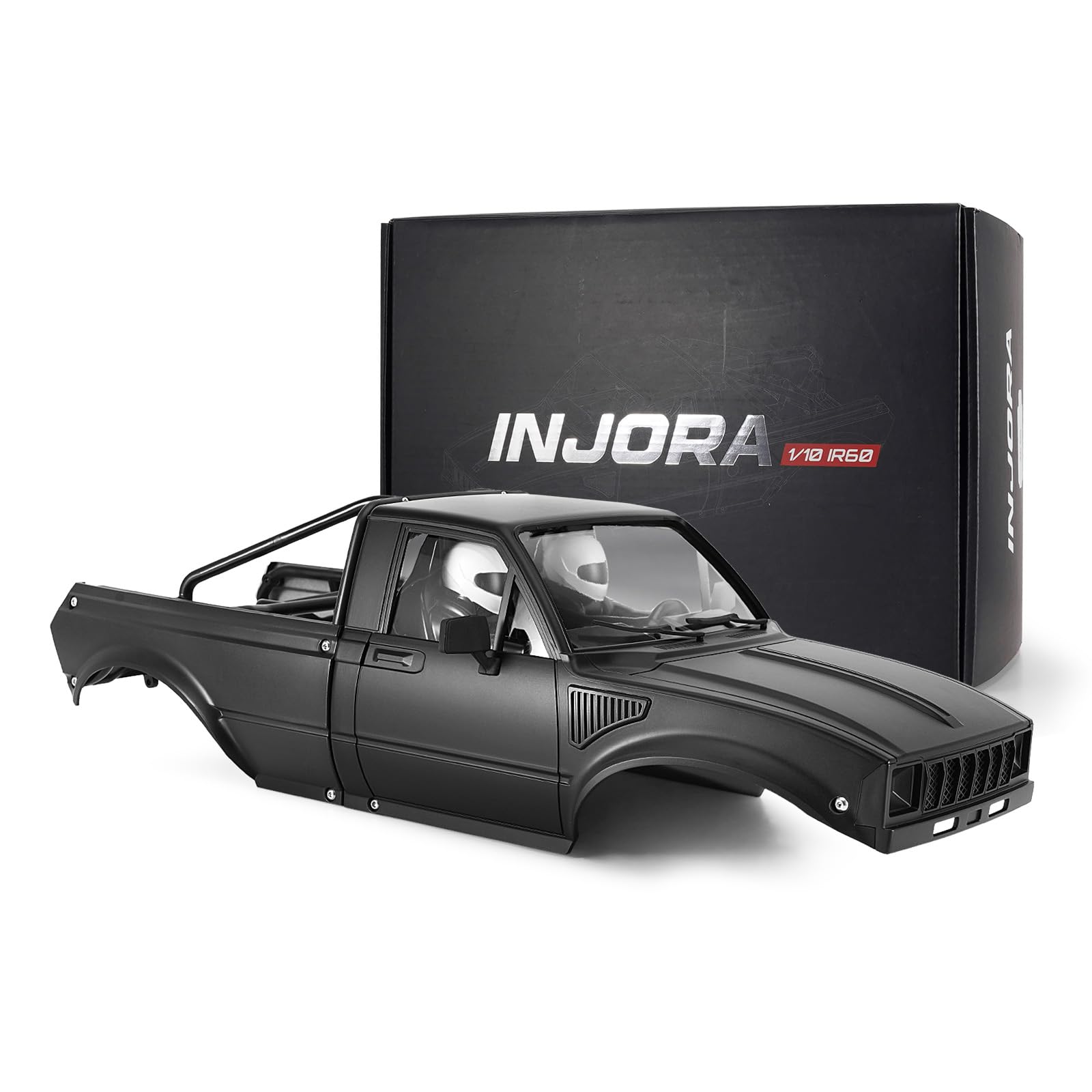 【屋外使用なし】1/10 RCクローラー INJORA IR60-10 カーボン Amazon.com: INJORA IR60-10 Hard Body with Interior & Bed Cage for