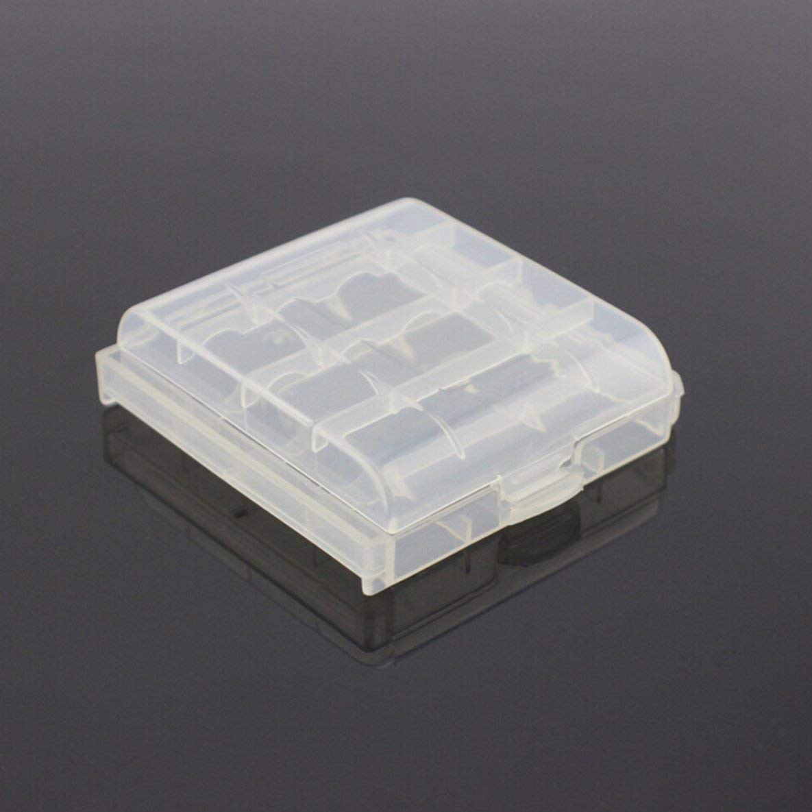 Custodia per portabatterie Coloful 4 AA AAA Coperchio Scatola di plastica Rigida per n. 5 / n. 7 Colore Batteria Casuale 5 Pezzi/Pacco