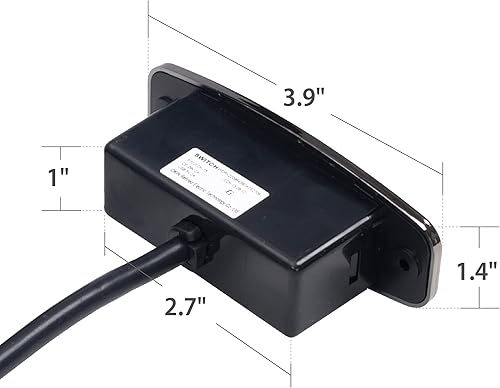 Miniatura 16 de Okin Piezas de repuesto para sillón reclinable, 2 botones redondos de control de mano, enchufe de 5 pines con USB, luz LED azul, reemplazo de Negro