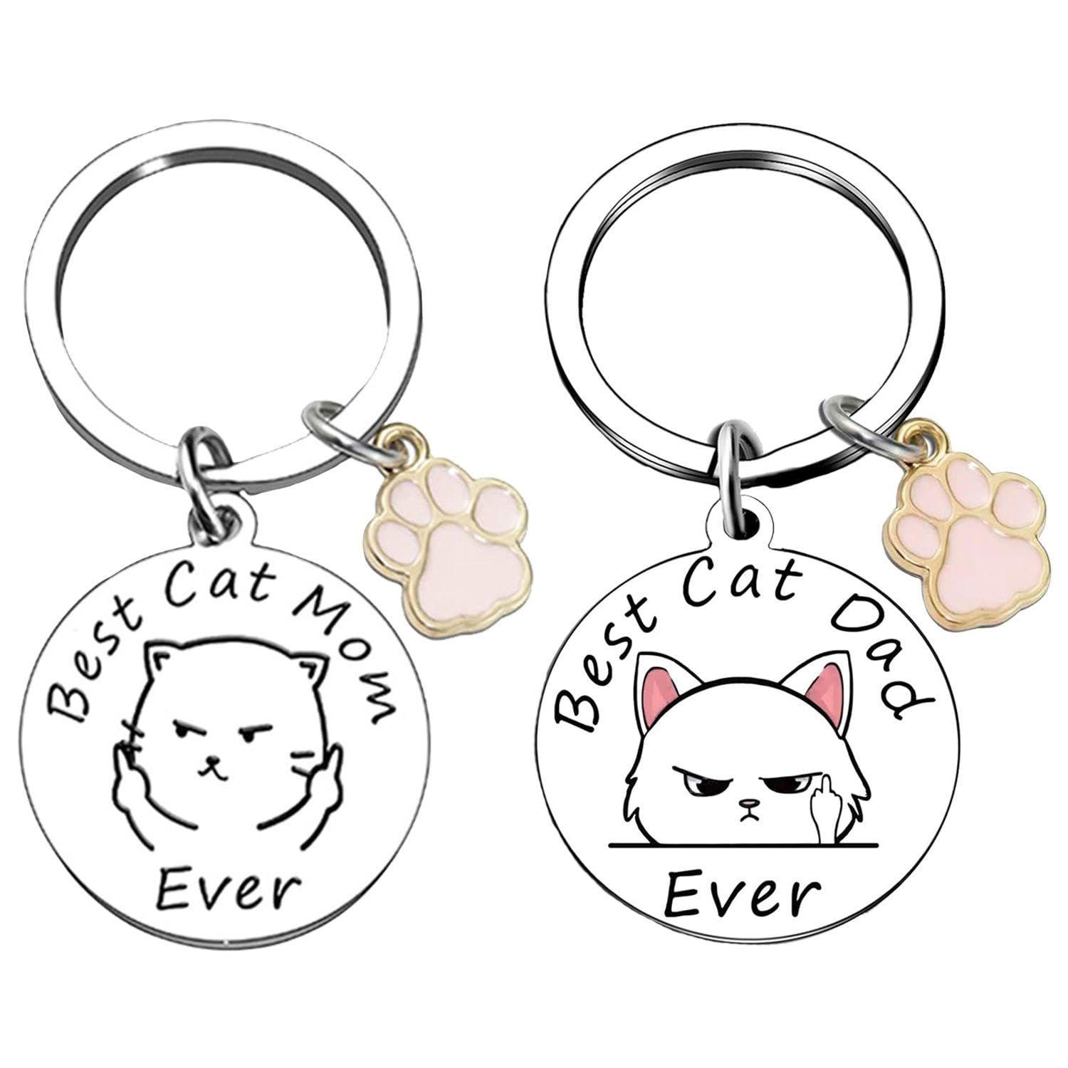 RNSKFG 2 Pieces Of Pet Keychain, Cat Theme Pendant, Creative Cute Keychain, Fun Gift.