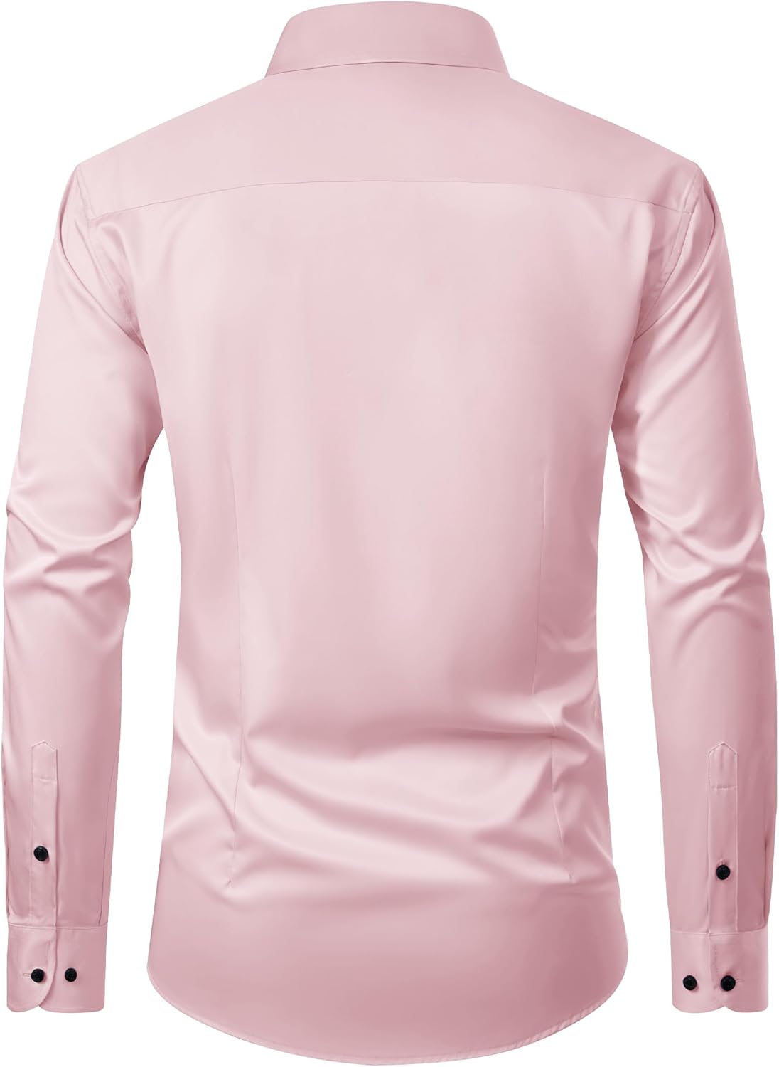 Alimens & Gentle Men's Dress Shirts Long Sleeve Wrinkle Free Stretch Business Casual Wedding Button Down Shirt - Image 2