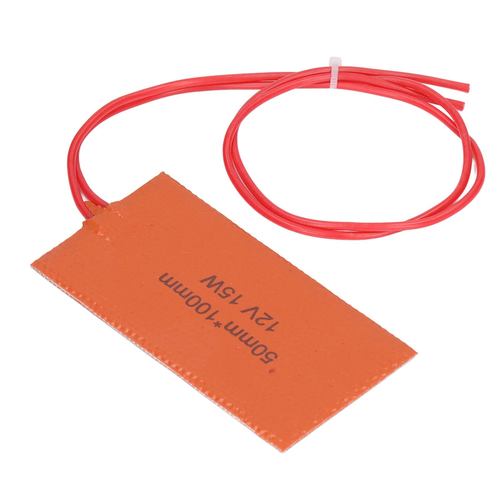 4 Uds Almohadilla Calefactora de Silicona Flexible 12V 15W, Manta Eléctrica de Goma de Silicona para Tambor de Aceite, Tuberías y Equipos Industriales, Mantenimiento de Temperatura