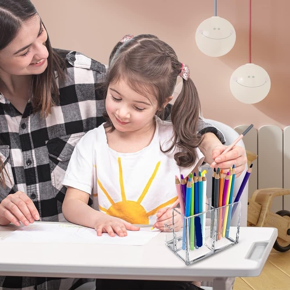 Stiftehalter Vielseitiger Transparenter Schreibtisch-Stifthalter Aus Acryl, Geeignet For Schulen, Wohnungen Und Büros Schreibtischorganizer
