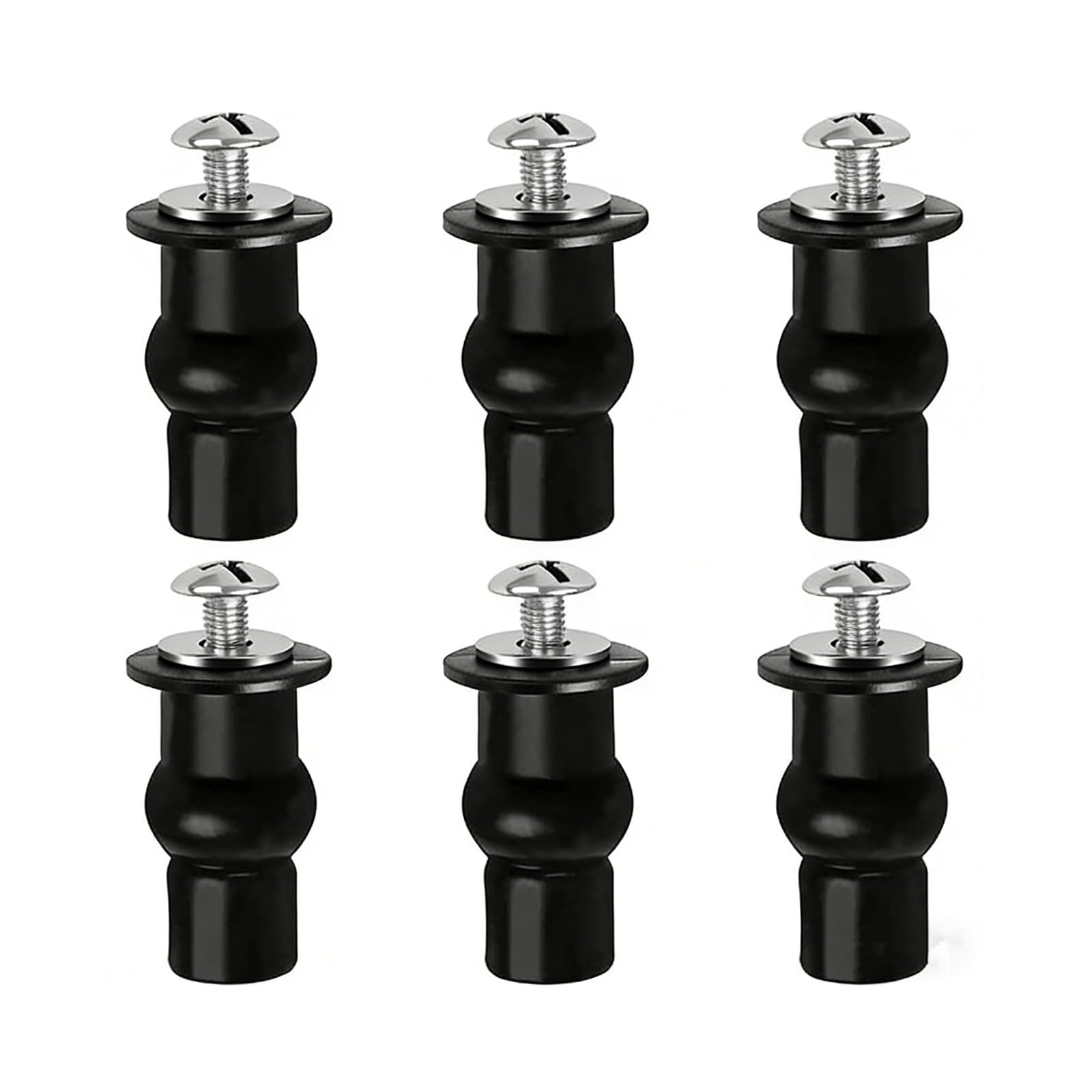 Toilet Seat Fixings Kit,6 Pcs Universal Toilet Seat Screws Bolts & Nuts,Heavy Duty Toilets Seats Fastener Bolt Kit for Top Fixing,Stainless Steel Toilets Seats Fittings for Home Bathroom