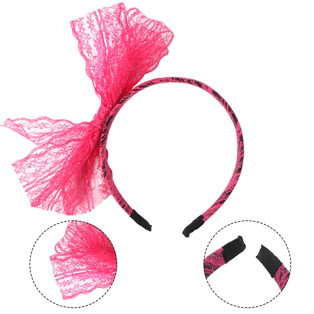 80er Jahre Party Kostüm-Set Damen – Inkl. Neon-Armbänder, Ohrringe, Netzhandschuhe & Stirnband