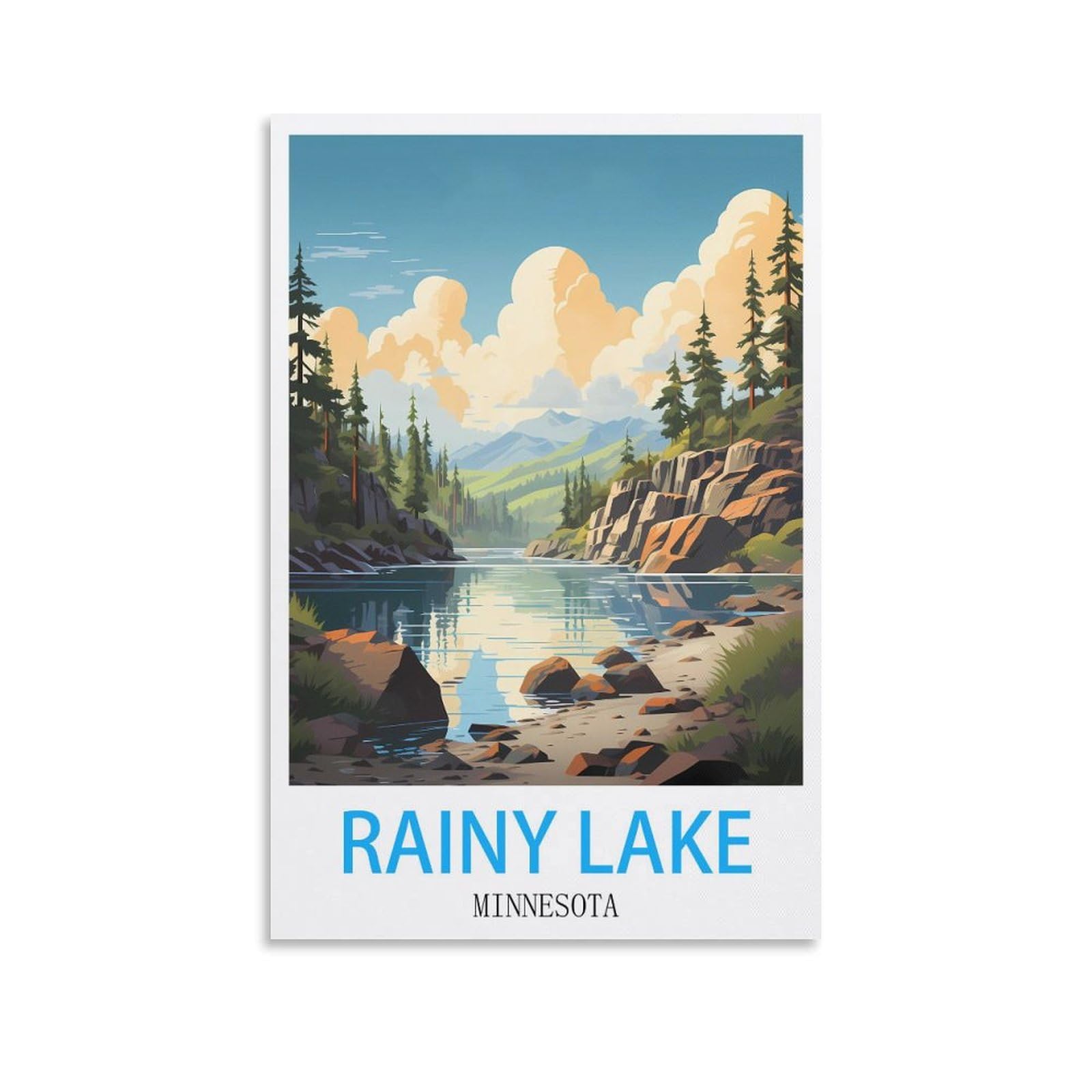Vintage Metal Tin Signs,Rainy Lake Minnesota,Wall Poster Retro Tin Sign Metal Plaque for Bar Wall Decor Home Living Room Wall Art Decor 15x30cm