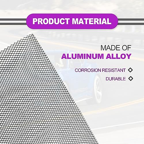 Image of Universal 40 inchx13 inch Car Grill Mesh - Aluminum Alloy Automotive Grille Insert Bumper 6x12mm Rhombic Hole, 100x33cm Automotive Grille Insert Bumper, Multifunctional Grille Mesh Roll, Fit for Car Bumper