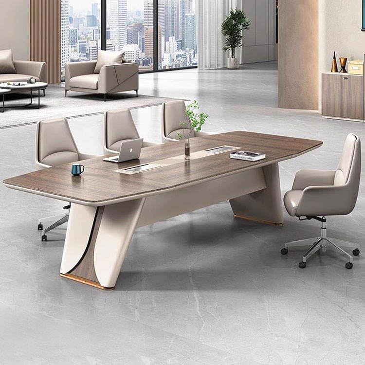 Image of Premium Conference Meeting Table for Office Boardroom Corporate Workspace, Training Rooms Professional Business Furniture (MCT-068 MDFL L8W4)