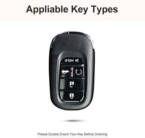 Miniatura 2 de SHANGHONG Funda para llavero Honda con llavero, funda de repuesto para llavero de diamantes de imitación, compatible con llave inteligente Honda