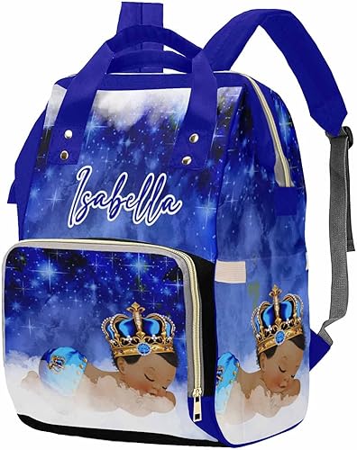 Miniatura 1 de M YESCUSTOM Mochila de pañales personalizada personalizada con nombre impermeable para viajes para regalos de mamá, 0217-026, Mochilas Daypack