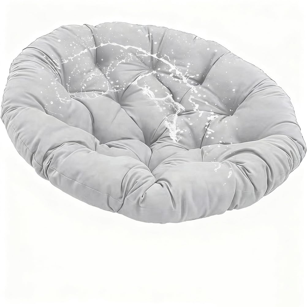 SVFOEBJM WaterproofChair Cushion for Indoor/Outdoor Use Perfect for Balcony Garden Patio 90x90 cm Light GrayComfortable Durable Stylish Seating Accessory