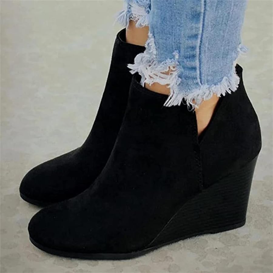 womens wedge dress boots Hazel Blues