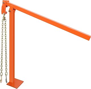 T-Post Puller，Heavy Duty Fence Post Puller with 52'' Lifting Chain, Labor-Saving Post Puller Tool for Round Fence Posts