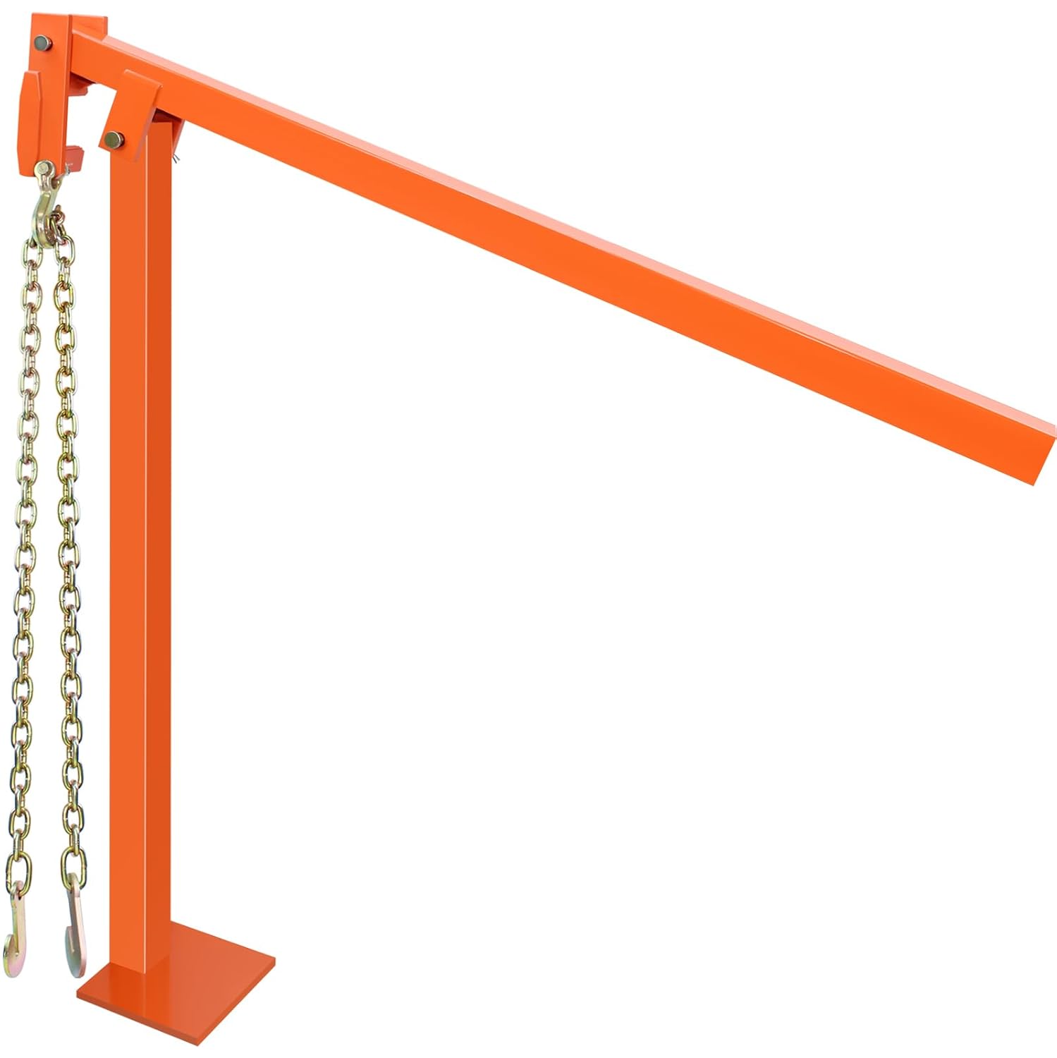 T-Post Puller，Heavy Duty Fence Post Puller with 52'' Lifting Chain, Labor-Saving Post Puller Tool for Round Fence Posts