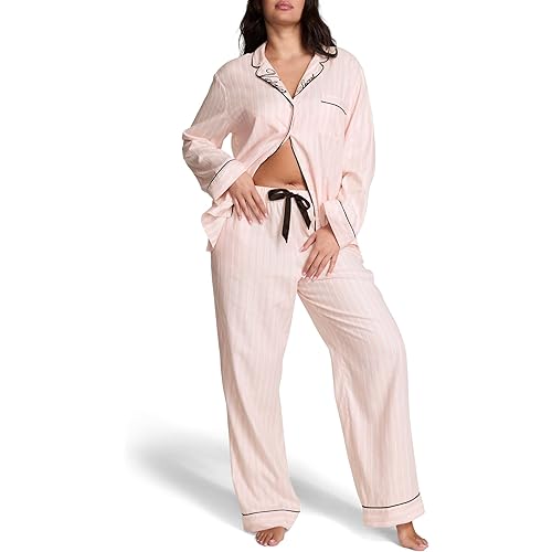 Victoria's Secret Flannel Pajama Set, Long Sleeve Button Down Shirt & Pants, Sleepwear for Women (XS-XXL)