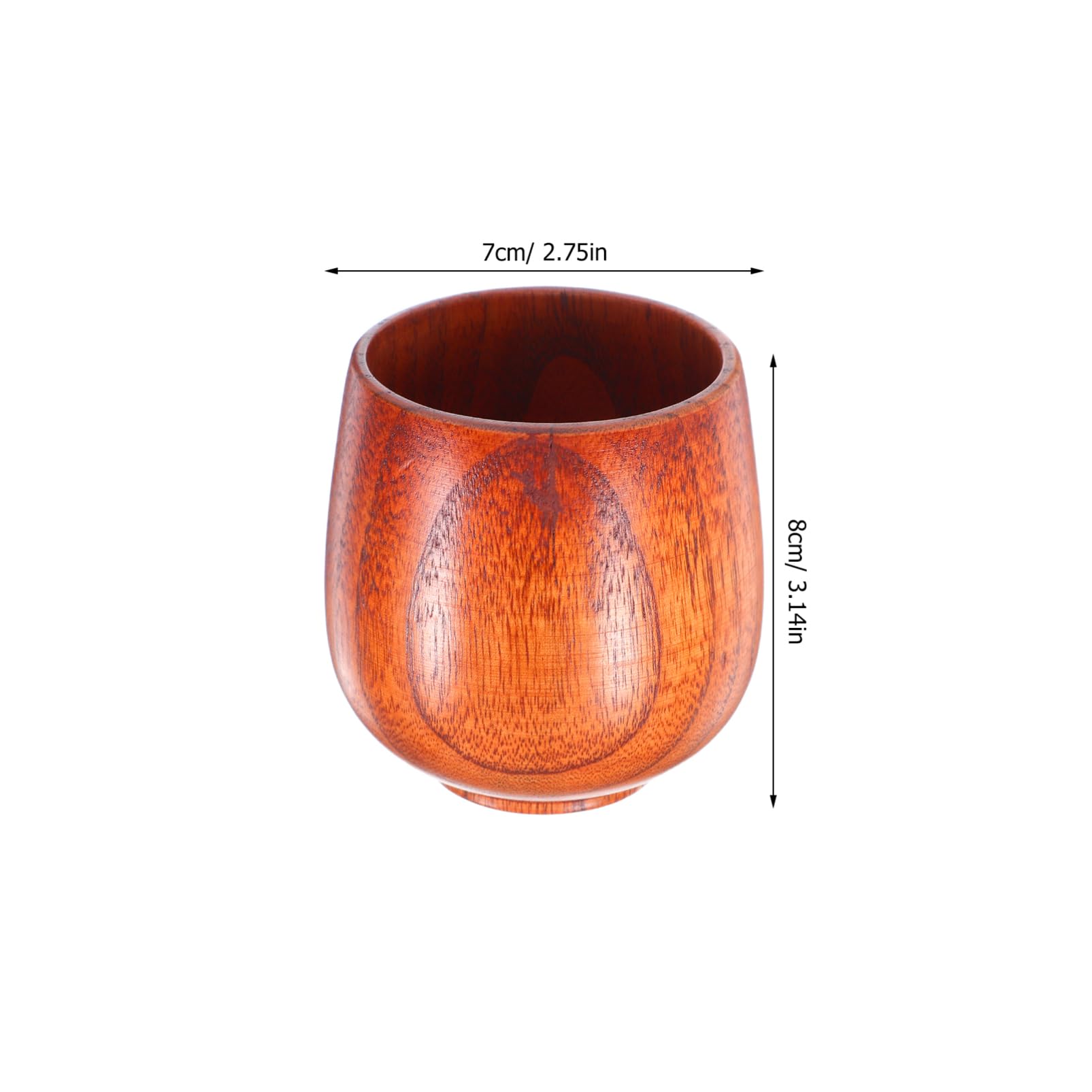 BESTYASH Japanese Wooden Sake Cup Natural Solid Wood Teacup for Sake Espresso Tea and Water Portable Heat Retaining Mug for Home and Restaurant Use