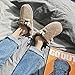 B/H Peluche de Animales Slippers Mujer Hombre,Fregona de Felpa de Cervatillo de Dibujos Animados, Zapatillas de algodón Antideslizantes de Invierno Mujer-café Man_44 / 45