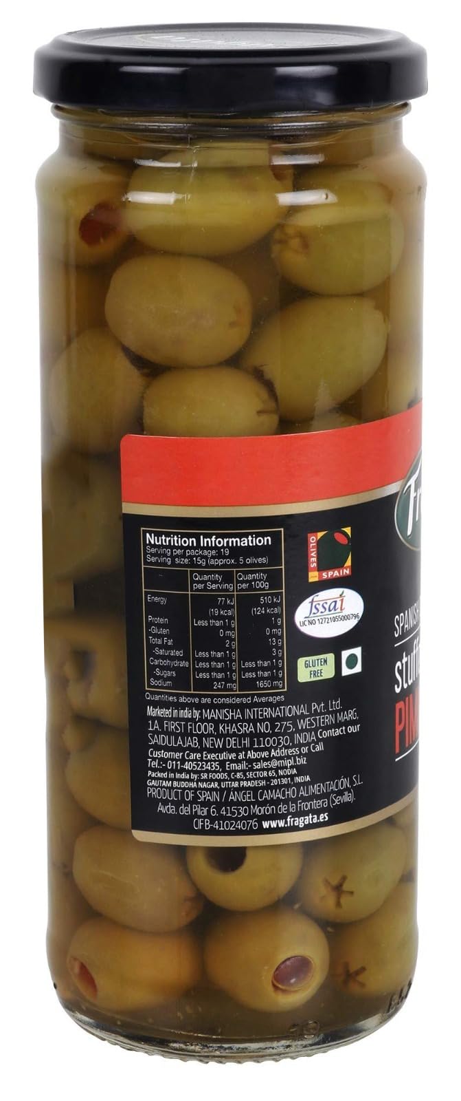 Fragata Green Olives Stuffed with Minced Pimiento 450g - Image 3 thumbnail