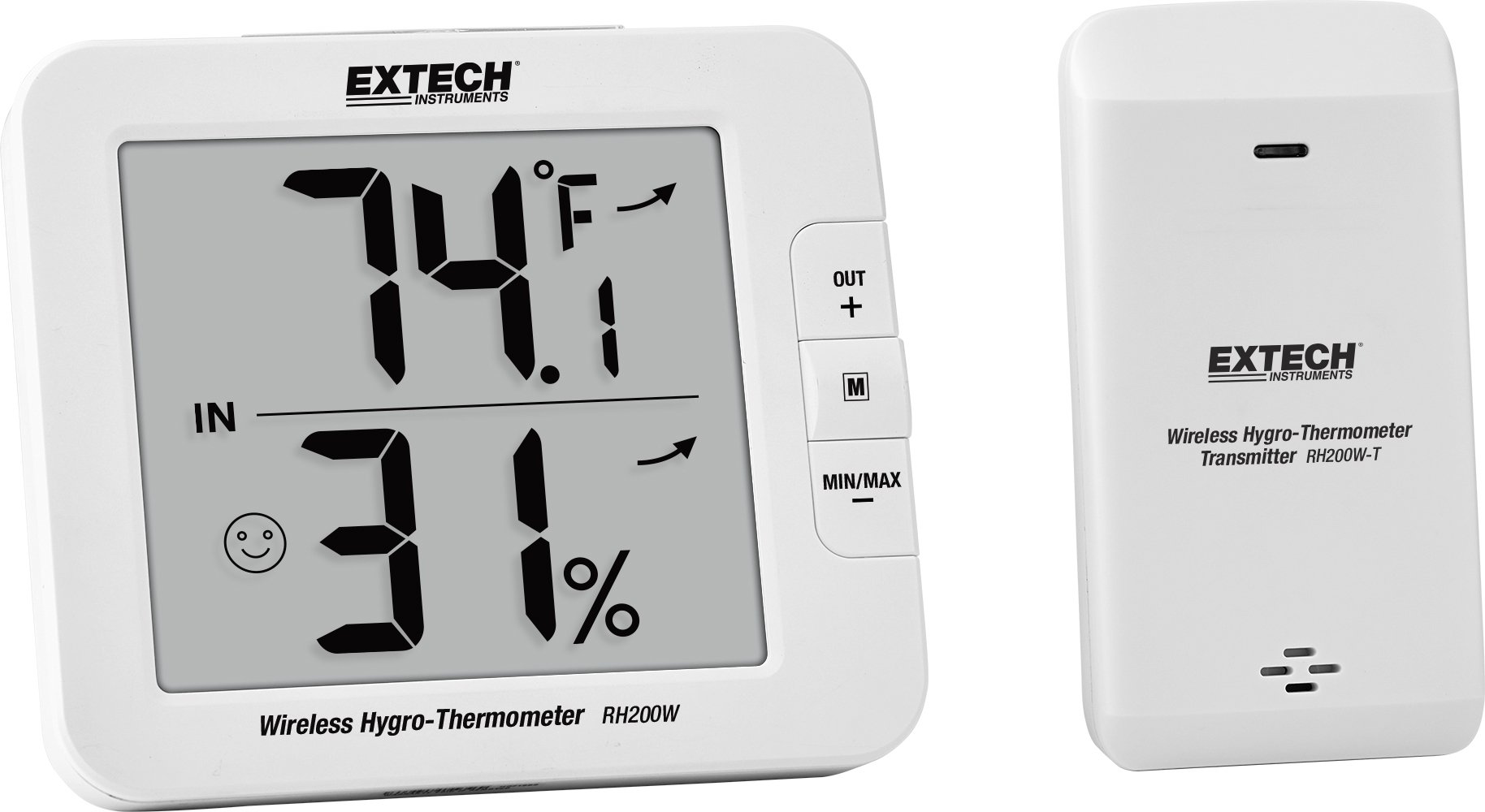 Extech RH200W Drahtloses Hygro-Thermometer für den Innen- und Außenbereich