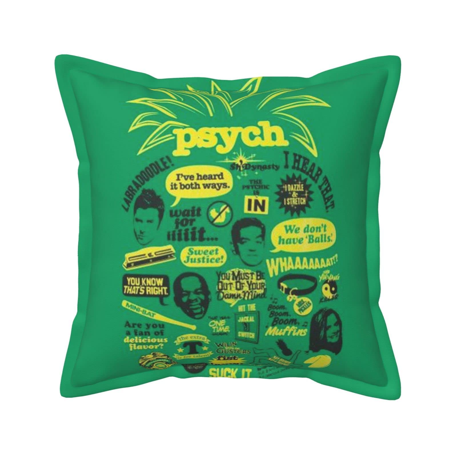 Housse de coussin en cuir luxe Psych ananas 45x45 cm élégance salon