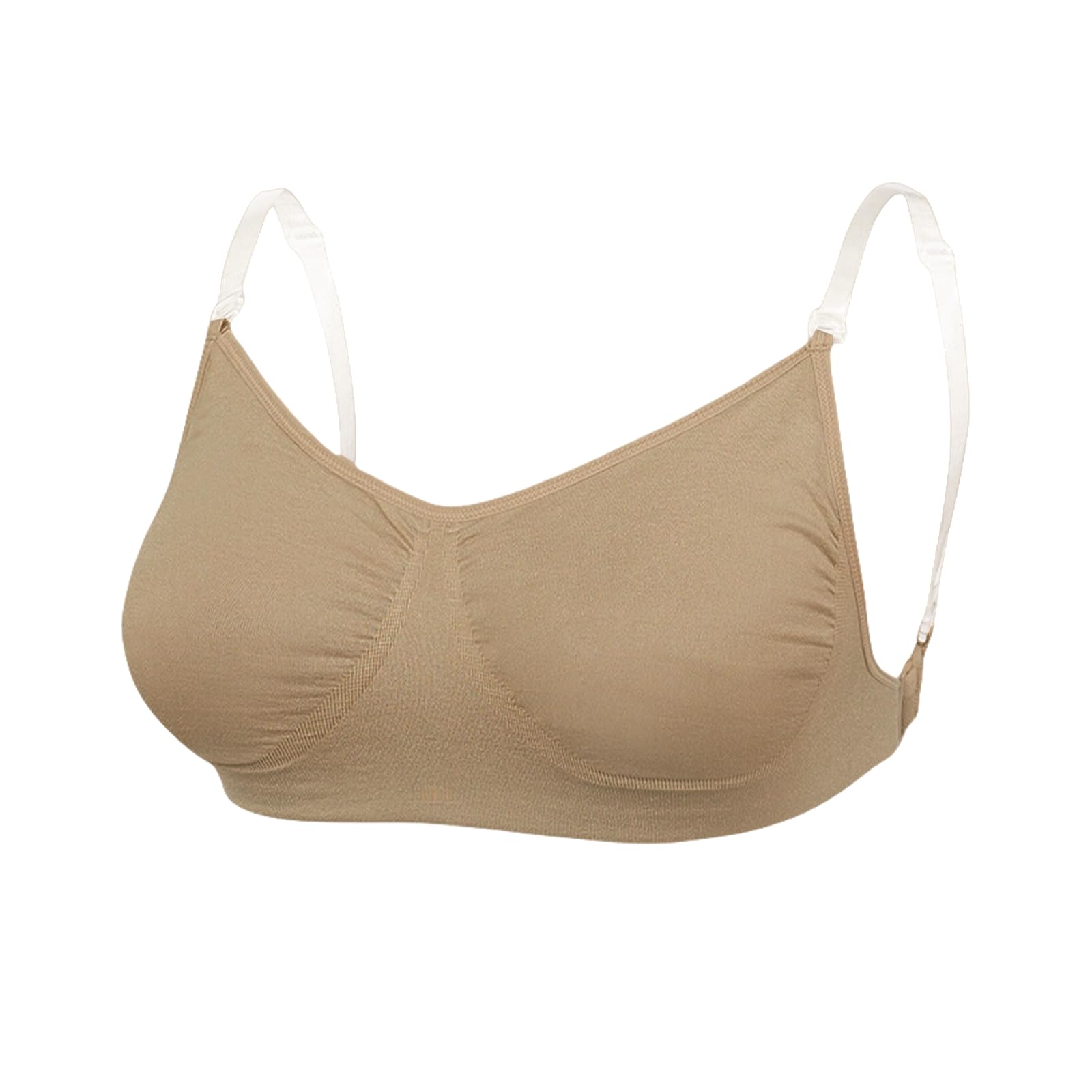 Reggiseno da ballo senza cuciture con spalline trasparenti e schiena per donne e ragazze, spalline regolabili, reggiseno invisibile senza schienale, non adatto per coppa D+