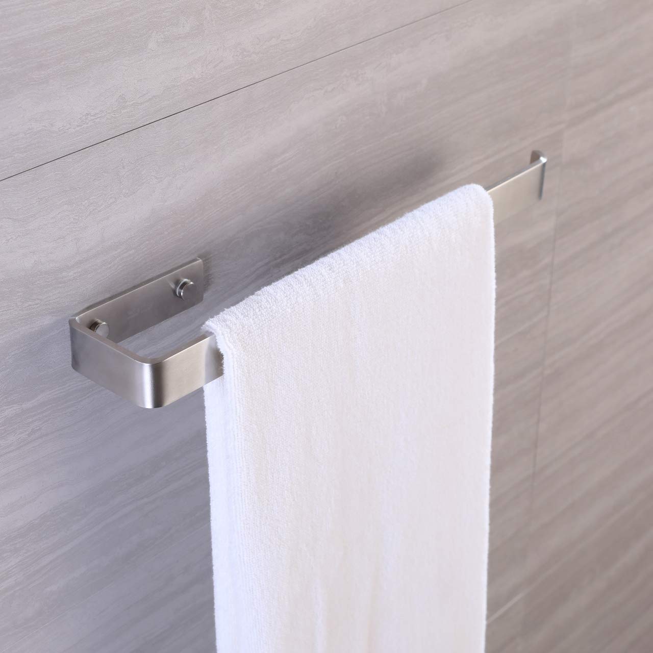 JS Toallero Autoadhesivo para baño, Soporte de Toalla de Mano, montado en la Pared, Rollo de Papel de Cocina, Soporte de Toalla de té, Soporte de Acero Inoxidable, 38 cm, fácil instalación