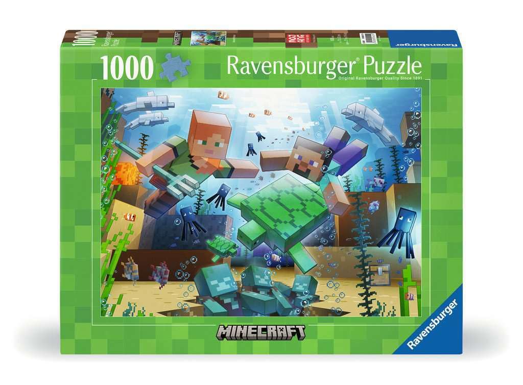 Ravensburger Mojang Minecraft Mosaic 1000 Piece Jigsaw Puzzle for Adults - 12000421 - Handcrafted Tooling, Made in Germany, Every Piece Fits Together Perfectly