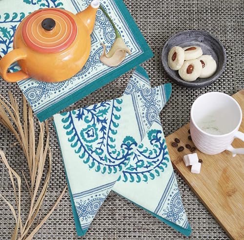 Image of BLOCKS OF INDIA Hand Block Print Cotton Table Napkin (Color 7)
