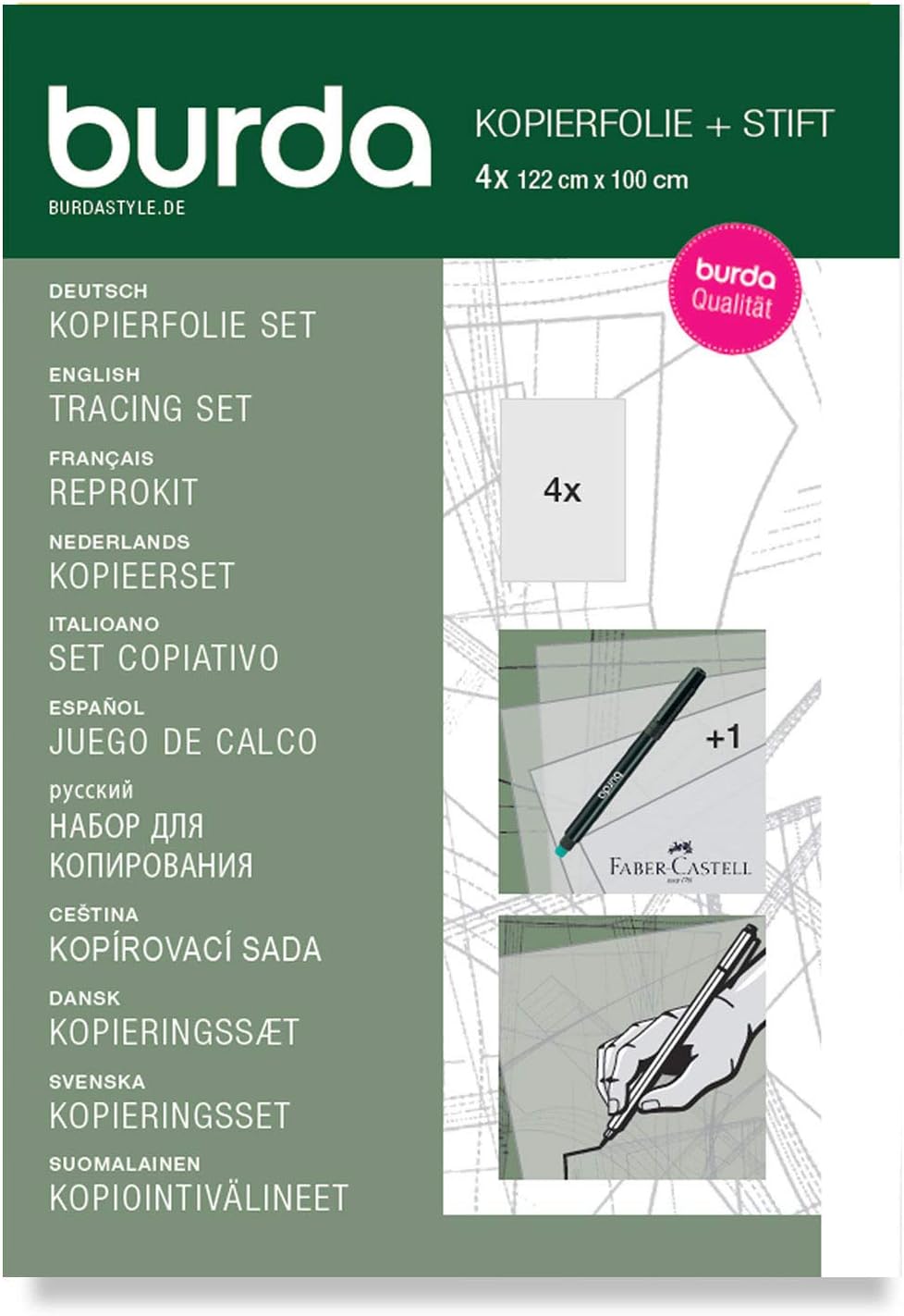 Burda carbonpapier rood-blauw | patroonpapier