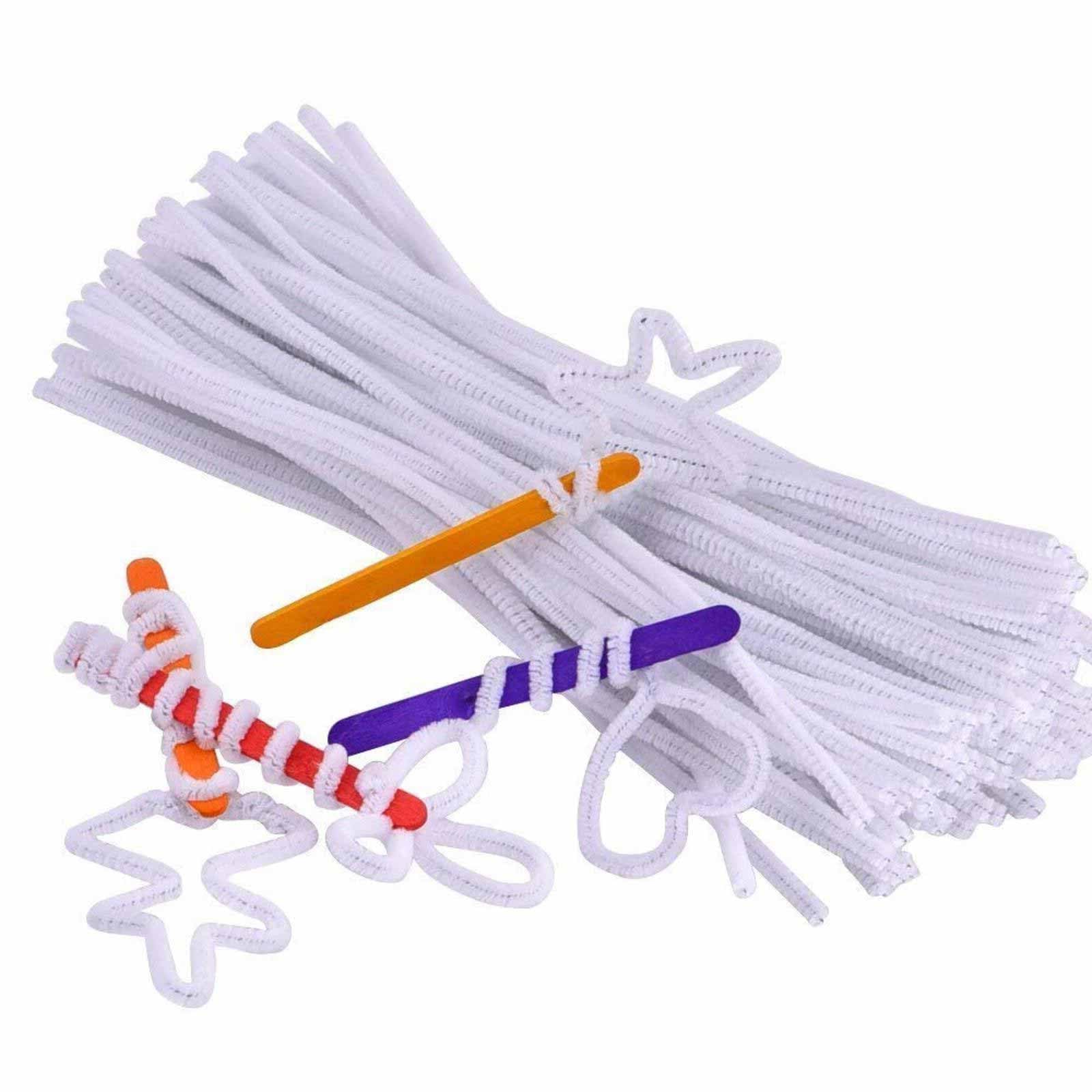 100 White Pipe Cleaners Chenille Stem 6mm x 30cm,Craft for Kids Pipe Cleaners Craft Supplies, Art, Crafts for Kids - Image 4
